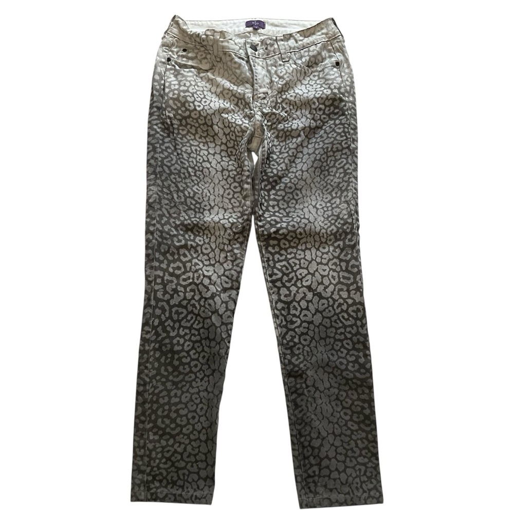 NYDJ Jeans Animal Print Ombre Skinny Stretch Lift Tuck Tech Pants Womens Sz 4